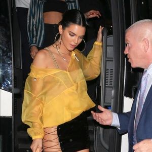 Margíela sheer yellow anorak